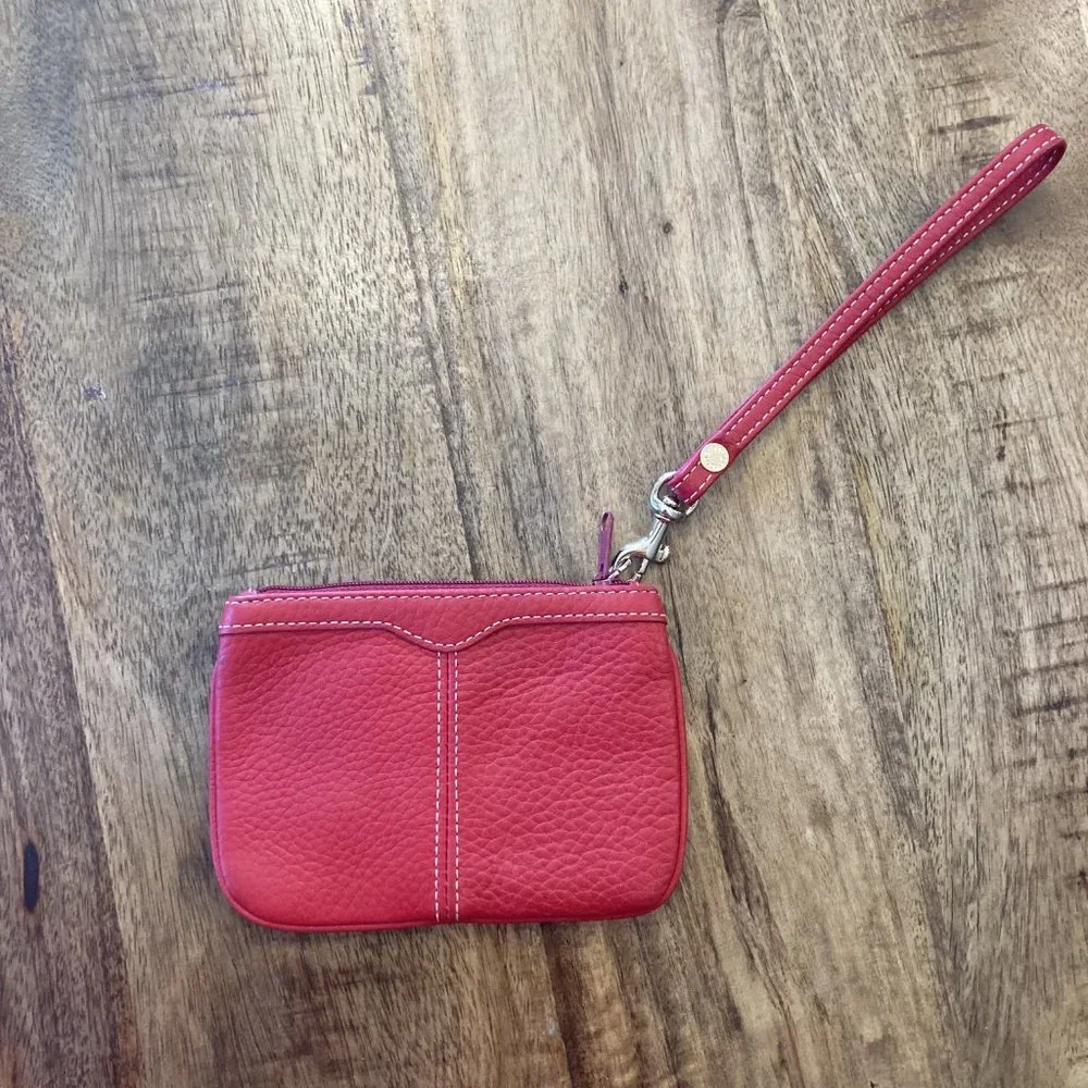 Red Leather Shoulder Bag by Dooney & Bourke